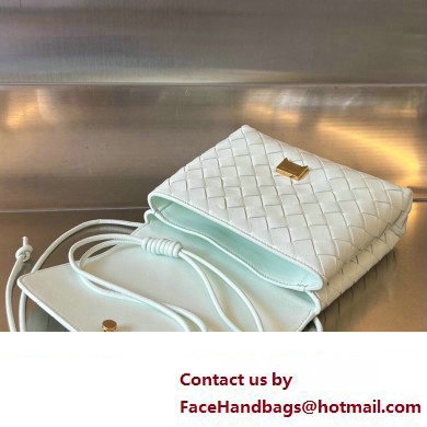 Bottega Veneta Mini Intrecciato leather Cross-Body Bag with adjustable sliding strap Pale Green