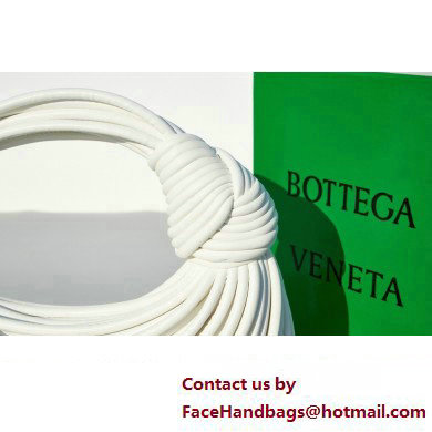 Bottega Veneta Mini Jodie tubular leather top handle Bag White