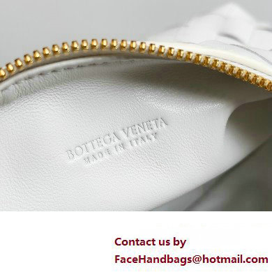 Bottega Veneta Mini Wallace Intrecciato leather Bag White