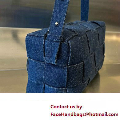 Bottega Veneta denim Intreccio Brick Cassette shoulder Bag 709628 - Click Image to Close