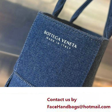 Bottega Veneta denim Intreccio Medium Arco Tote bag 744022 - Click Image to Close