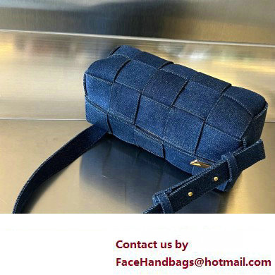 Bottega Veneta denim Intreccio Small Brick Cassette shoulder Bag 751247