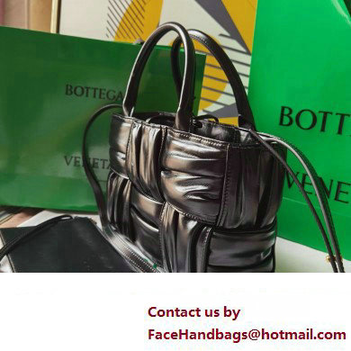 Bottega Veneta foulard Intreccio leather Mini Arco Tote bag with detachable strap Black