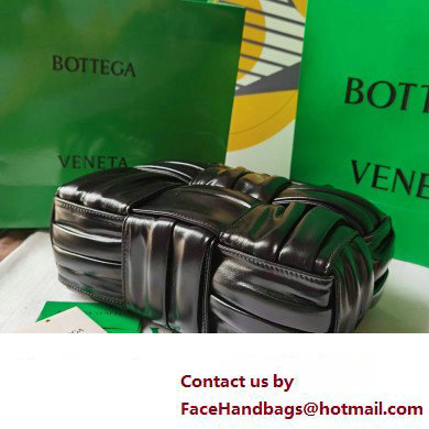 Bottega Veneta foulard Intreccio leather Mini Arco Tote bag with detachable strap Black