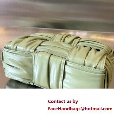 Bottega Veneta foulard Intreccio leather Mini Arco Tote bag with detachable strap Light Green - Click Image to Close