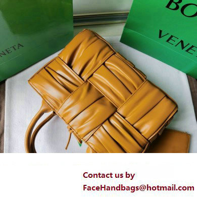 Bottega Veneta foulard Intreccio leather Mini Arco Tote bag with detachable strap Orange - Click Image to Close