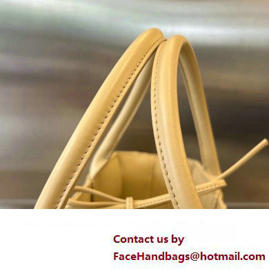Bottega Veneta foulard Intreccio leather Small Arco Tote bag Apricot - Click Image to Close