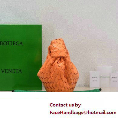 Bottega Veneta intrecciato leather teen jodie shoulder bag orange
