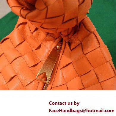 Bottega Veneta intrecciato leather teen jodie shoulder bag orange