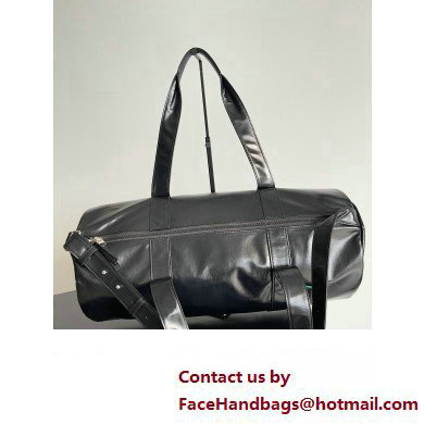 Bottega Veneta leather Gym Duffle Bag with detachable strap Black