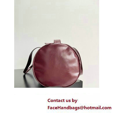 Bottega Veneta leather Gym Duffle Bag with detachable strap Burgundy