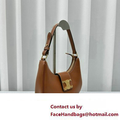Celine Ava Triomphe Soft Bag in Smooth Calfskin Brown - Click Image to Close