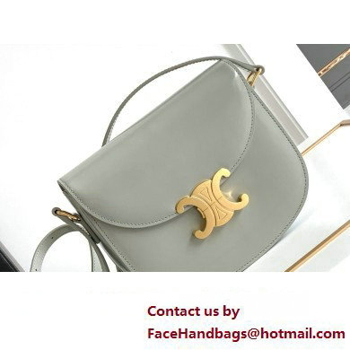 Celine BESACE CLEA BAG in Shiny calfskin 110413 Gray - Click Image to Close