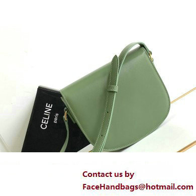 Celine BESACE CLEA BAG in Shiny calfskin 110413 Green - Click Image to Close