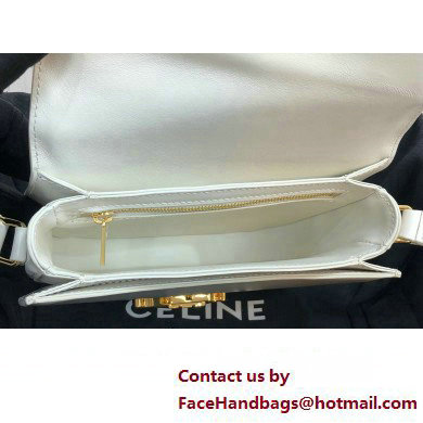 Celine BESACE CLEA BAG in Shiny calfskin 110413 White