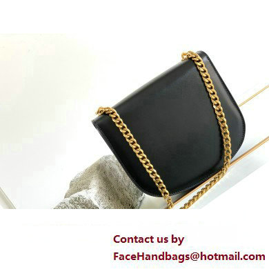 Celine CHAIN BESACE CLEA BAG in Shiny calfskin 110413 Black/Gold