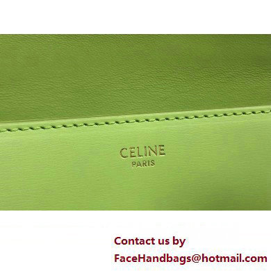Celine CHAIN SHOULDER BAG triomphe in Shiny calfskin 197993 Green