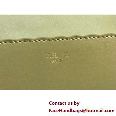 Celine CHAIN SHOULDER BAG triomphe in Shiny calfskin 197993 Olive Green