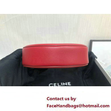 Celine CROSSBODY OVAL PURSE cuir triomphe in SMOOTH CALFSKIN 101703 Red