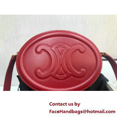 Celine CROSSBODY OVAL PURSE cuir triomphe in SMOOTH CALFSKIN 101703 Red