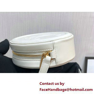 Celine CROSSBODY OVAL PURSE cuir triomphe in SMOOTH CALFSKIN 101703 White