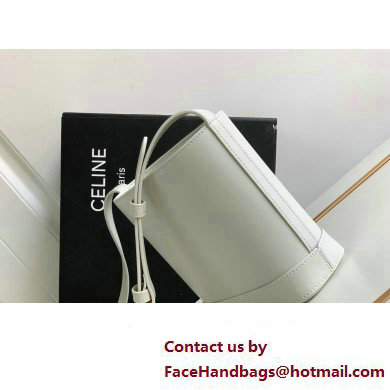 Celine MINI BUCKET CUIR TRIOMPHE Bag in SMOOTH CALFSKIN 10L433 Chalk
