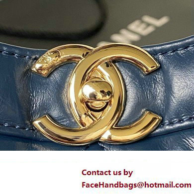 Chanel 31 Large Shopping Bag in Shiny Crumpled Calfskin AS1010 blue 2023 - Click Image to Close