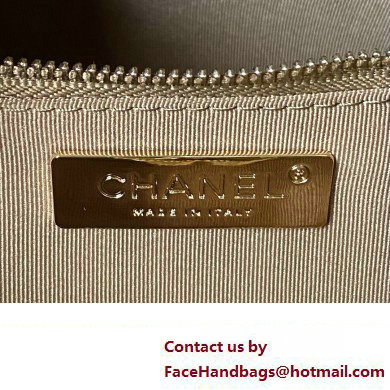 Chanel 31 Large Shopping Bag in Shiny Crumpled Calfskin AS1010 olive green 2023 - Click Image to Close
