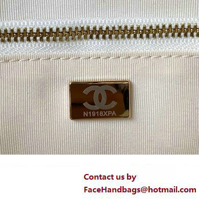 Chanel 31 Large Shopping Bag in Shiny Crumpled Calfskin AS1010 white 2023