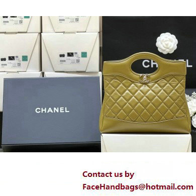 Chanel 31 Mini Shopping Bag in Calfskin AS4133 olive green 2023(ORIGINAL QUALITY) - Click Image to Close