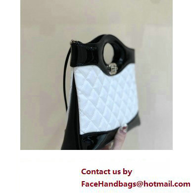 Chanel 31 Mini Shopping Bag in Calfskin AS4133 white/black 2023(ORIGINAL QUALITY) - Click Image to Close