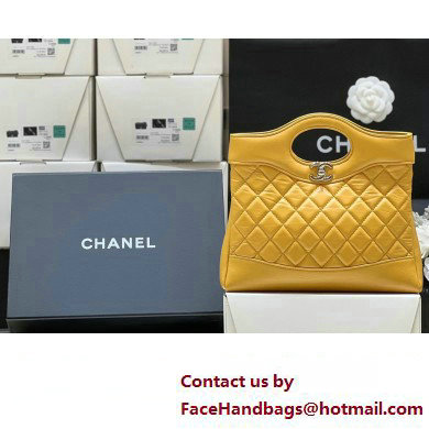Chanel 31 Mini Shopping Bag in Calfskin AS4133 yellow 2023(ORIGINAL QUALITY)