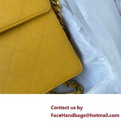 Chanel Backpack in Grained Calfskin AS4189 yellow 2023