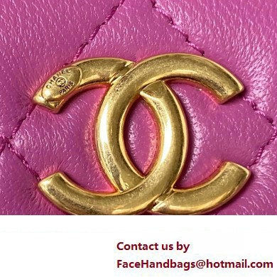 Chanel Clutch with Chain Bag in Lambskin and Imitation Pearls AP3512 Purple 2023