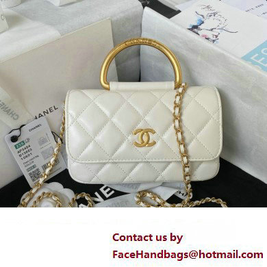 Chanel Clutch with Chain in Lambskin AP3485 WHITE 2023