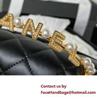 Chanel Clutch with Chain in Lambskin and Imitation Pearls AP3513 BLACK 2023