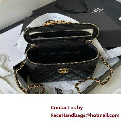 Chanel Clutch with Chain in Lambskin and Imitation Pearls AP3515 BLACK 2023