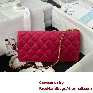 Chanel Clutch with Chain in VELVET AP3363 pink 2023