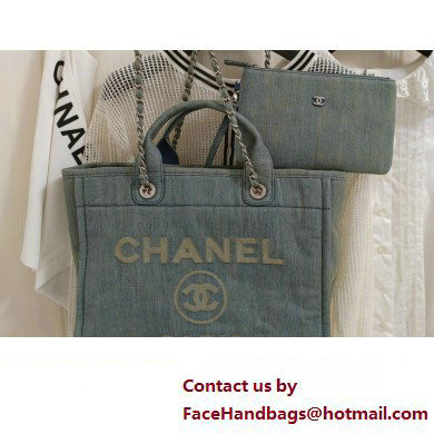 Chanel Deauville Medium Shopping Bag Washed Denim 2023