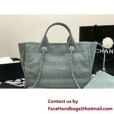 Chanel Deauville Small Shopping Bag Washed Denim 2023