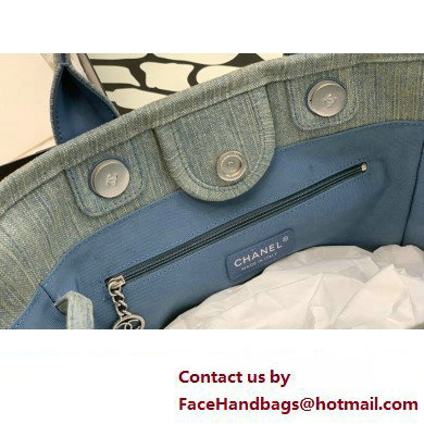 Chanel Deauville Small Shopping Bag Washed Denim 2023