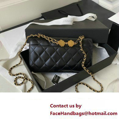 Chanel Flap Phone Holder with Chain in Lambskin AP3426 black 2023