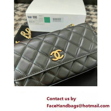 Chanel Flap Phone Holder with Chain in Lambskin black AP3426 2023