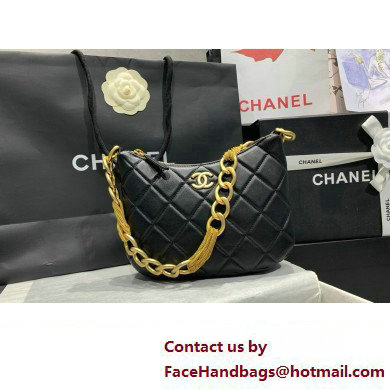 Chanel Hobo Handbag in Lambskin AS4220 black 2023