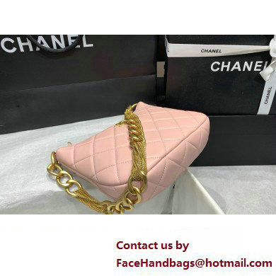 Chanel Hobo Handbag in Lambskin AS4220 pink 2023