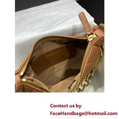 Chanel Hobo Handbag in Lambskin AS4220 tan 2023