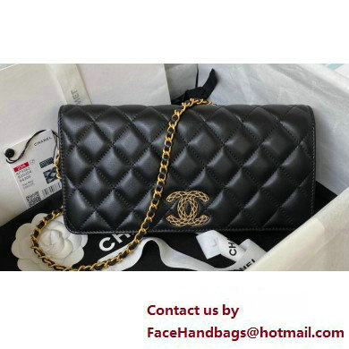 Chanel Lambskin Clutch with Chain Bag AP3363 Black 2023