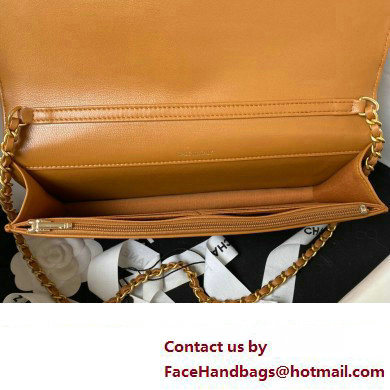 Chanel Lambskin Clutch with Chain Bag AP3363 Brown 2023