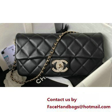 Chanel Lambskin Clutch with Chain Bag AS3791 Black 2023