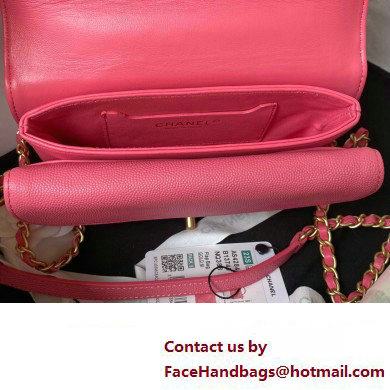 Chanel Mini Flap Bag with Top Handle AS4284 Pink 2023